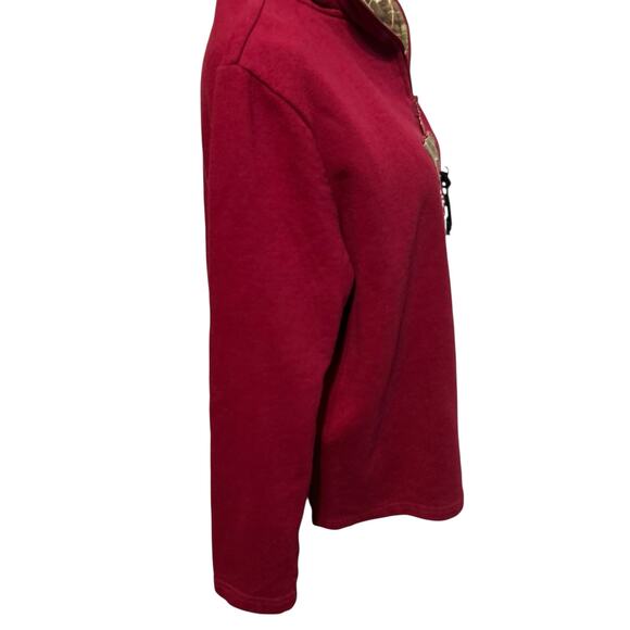 Breckenridge Sweatshirt Womens LG Red Embroidered Beaded VTG Cottagecore Camping - Picture 6 of 9